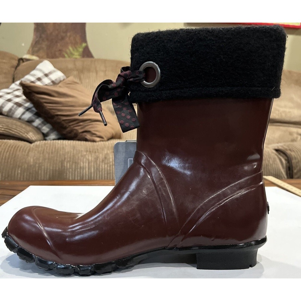 Bogs Becca Solids Women's Size 11 port color Waterproof Rain Rubber Boots 1542